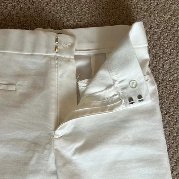 Zara Fitted Ankle Length Mini Flare Trouser | Size S White - Picture 6 of 6